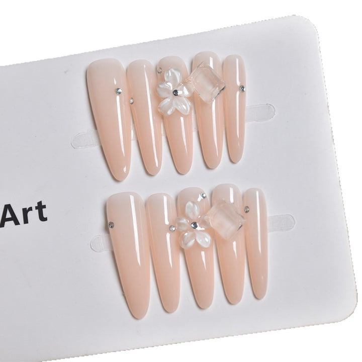 Glamorous Crystal-Studded Stiletto Press-On Nails Stornfield