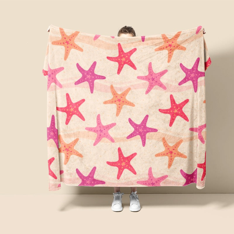 Decorative Ocean-Themed Throw Blanket