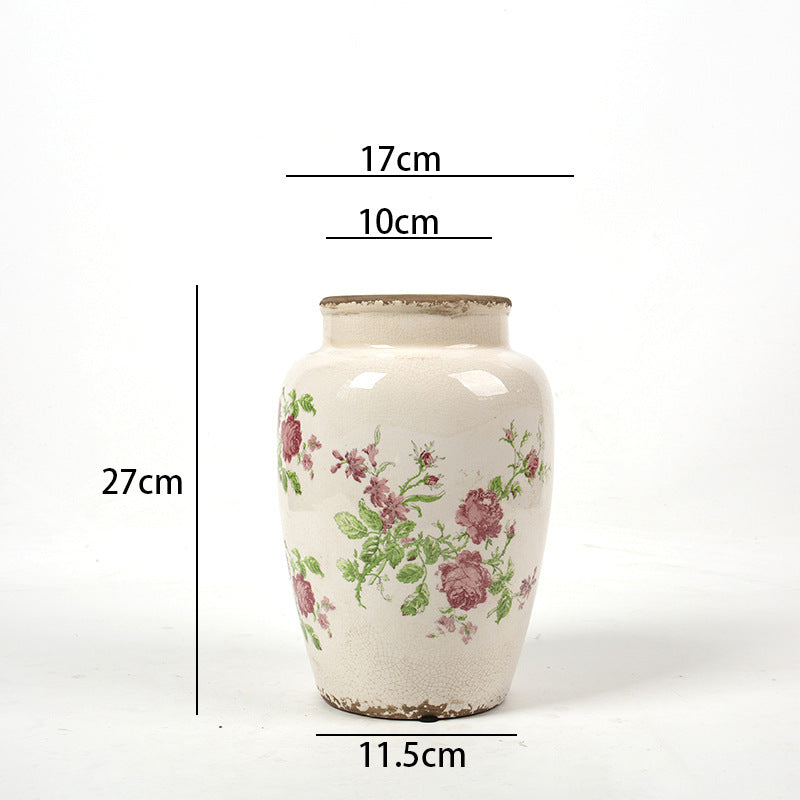 Floral Ceramic Vase with Artistic Design Stornfield