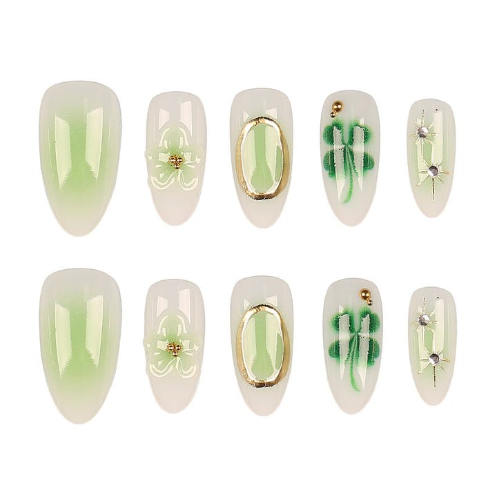Elegantly Designed Floral Press-On Nail Set
