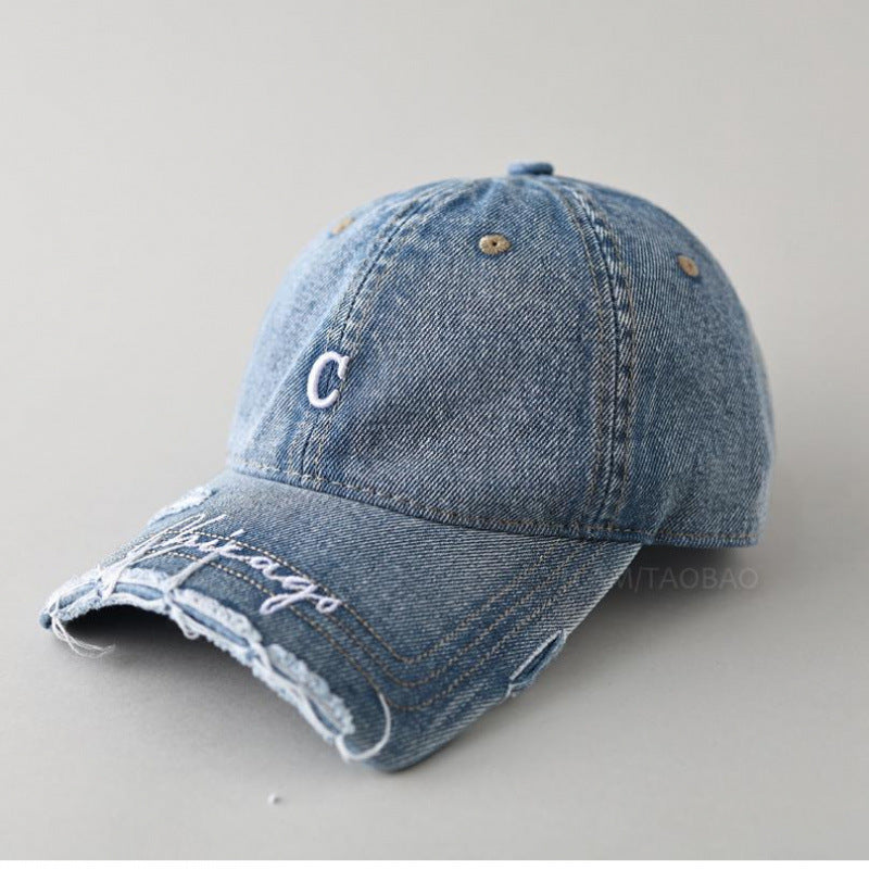 Women's Distressed Cotton Baseball Cap Stornfield 1784083462