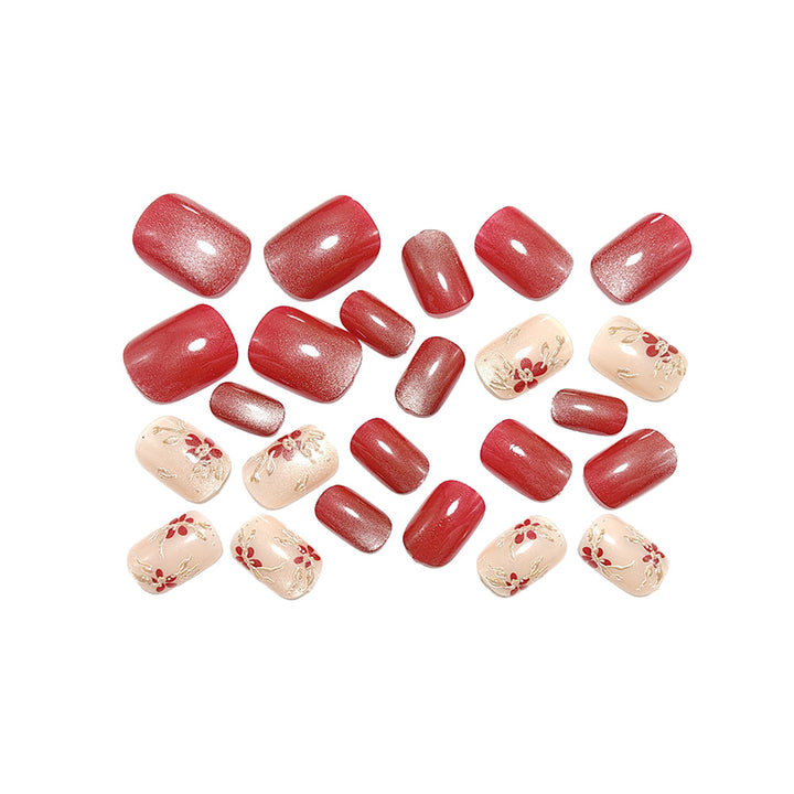 Artificial nails with luxurious floral embellishments Stornfield