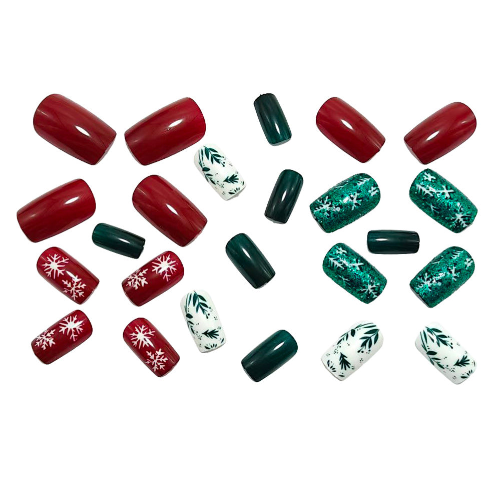 Artificial Nails in Festive Winter Design Stornfield
