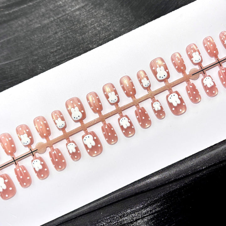 Whimsical Bunny-Themed Press-On Nail Set