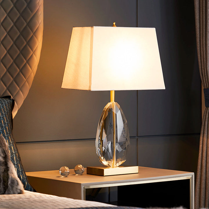 Crystal Table Lamp with Elegant Shade
