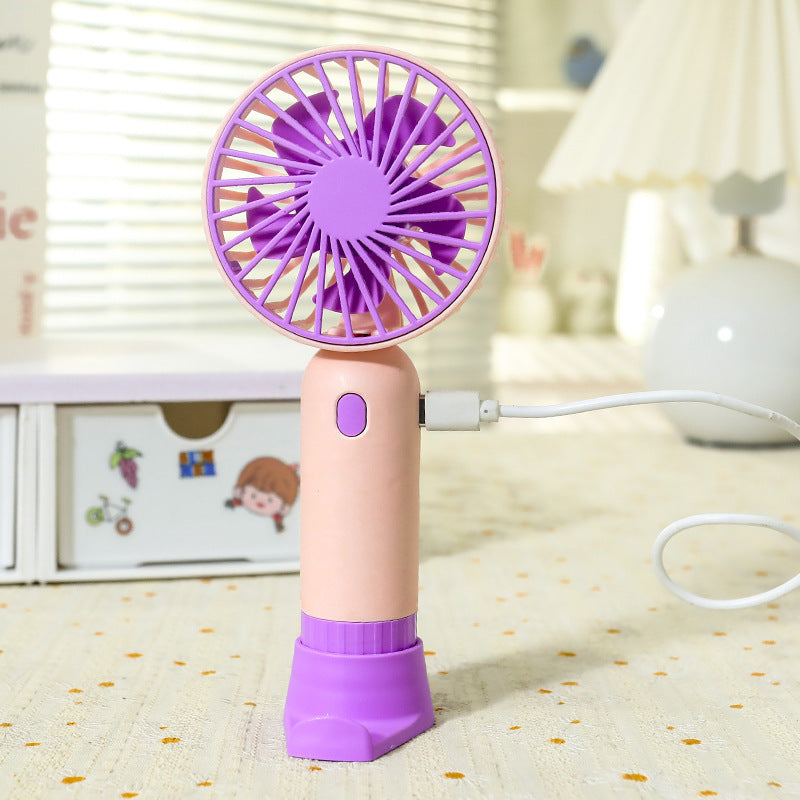Women's Portable Mini Fan with Ergonomic Grip and USB Charging Function Stornfield