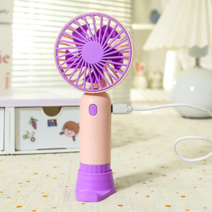 Women's Portable Mini Fan with Ergonomic Grip and USB Charging Function Stornfield