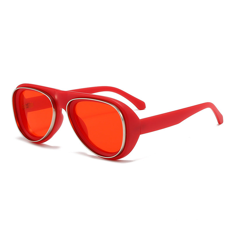 Women's fashionable retro sunglasses with wide frame Stornfield