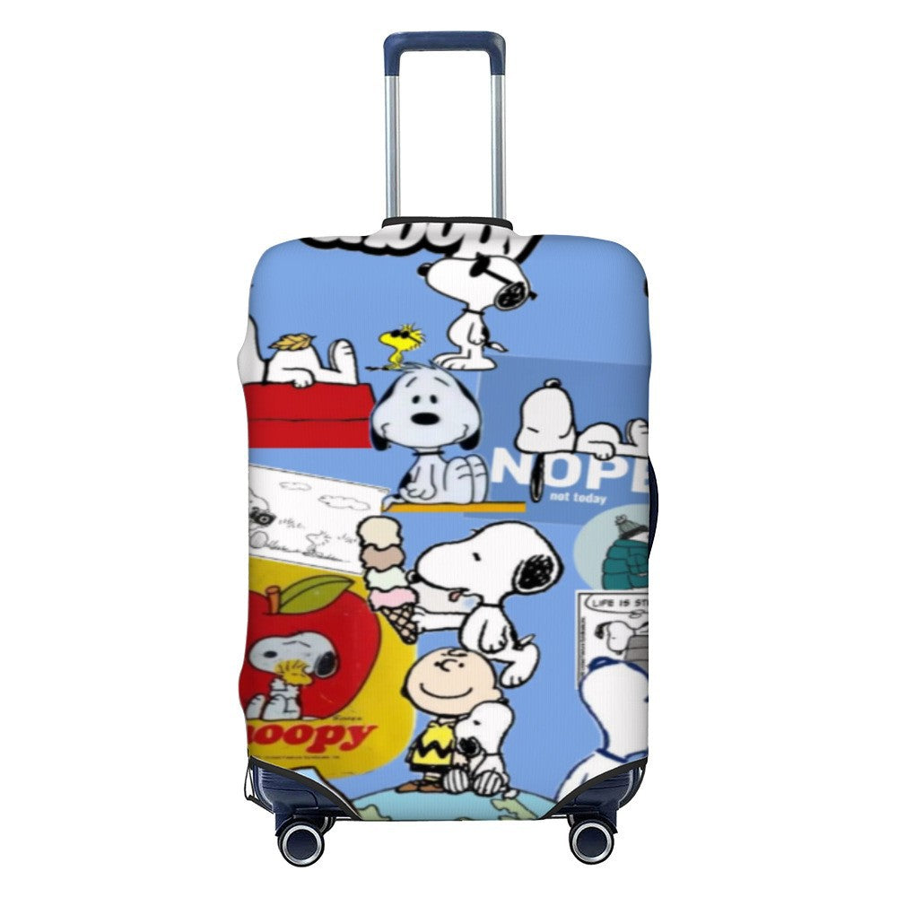 Unisex nano elastic suitcase cover with Snoopy comic motif, stretchy protective cover for trolley with four wheels Stornfield