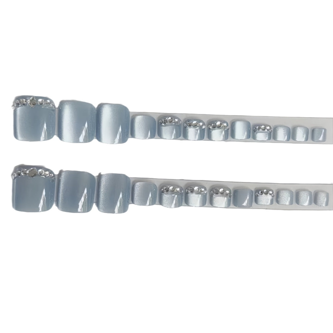 Elegant Rhinestone-Embellished Press-On Nails Stornfield
