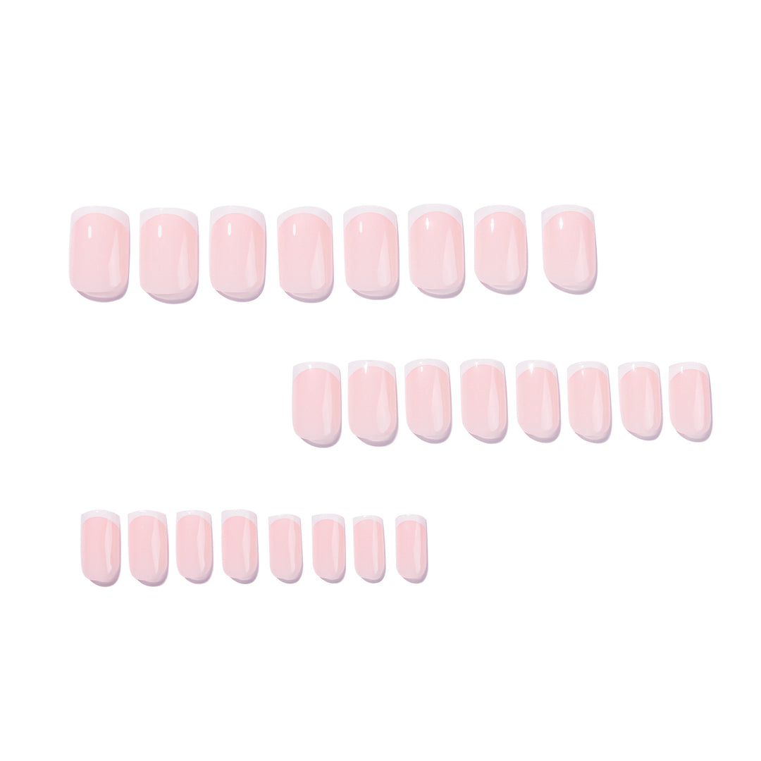 Elegant high-gloss nail art with French design Stornfield