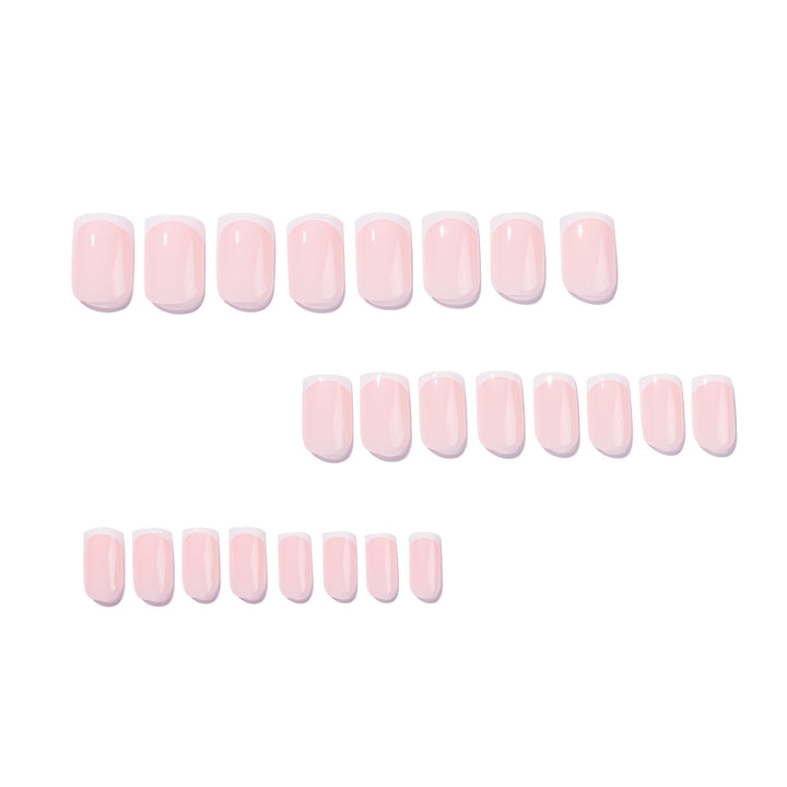 Elegant high-gloss nail art with French design Stornfield