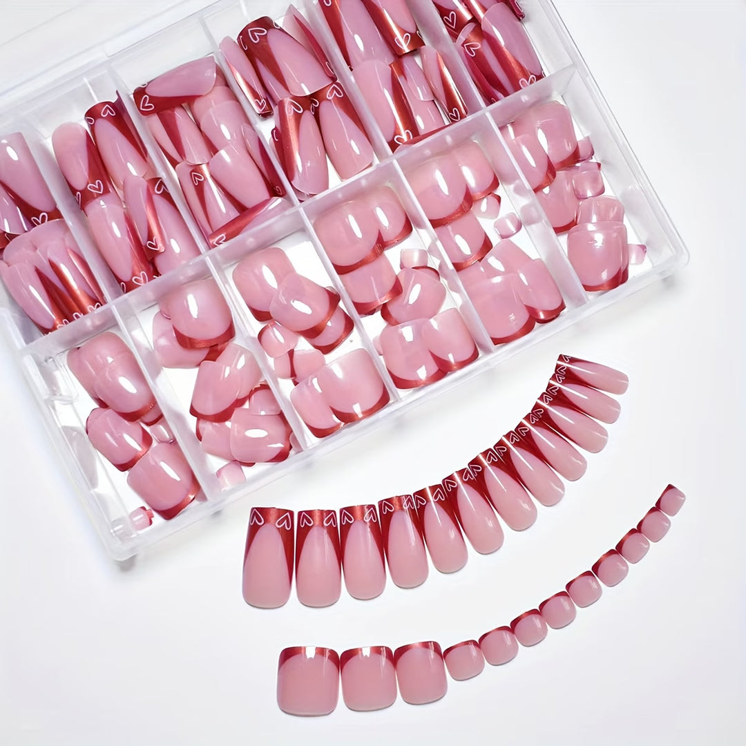 Heart-Design Press-On Nail Art Stornfield