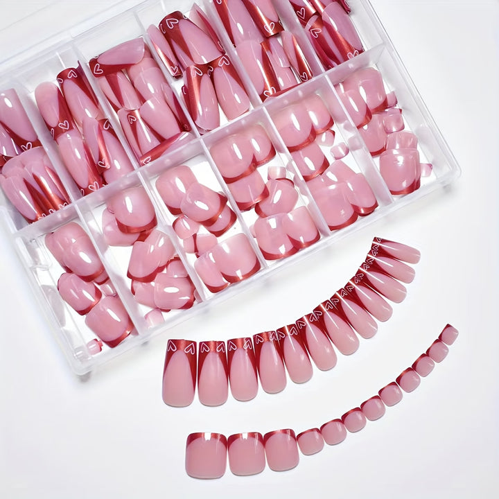 Heart-Design Press-On Nail Art Stornfield