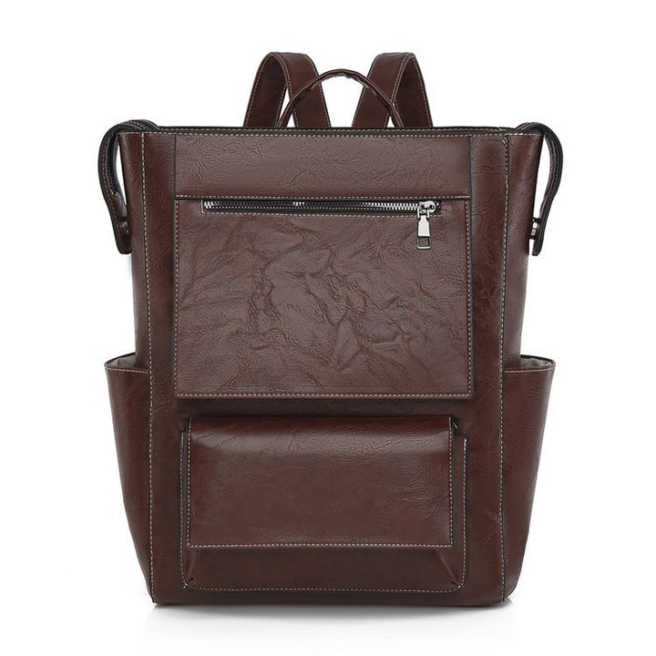 Multi-Pocket Genuine Leather Backpack Stornfield