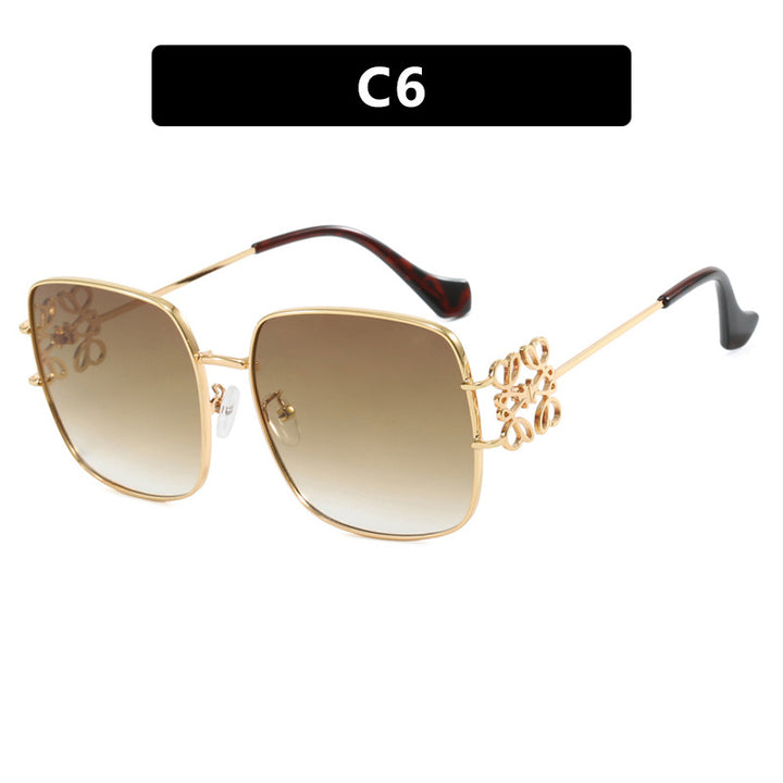 Ladies square sunglasses with delicate design and luxurious metal frame Stornfield