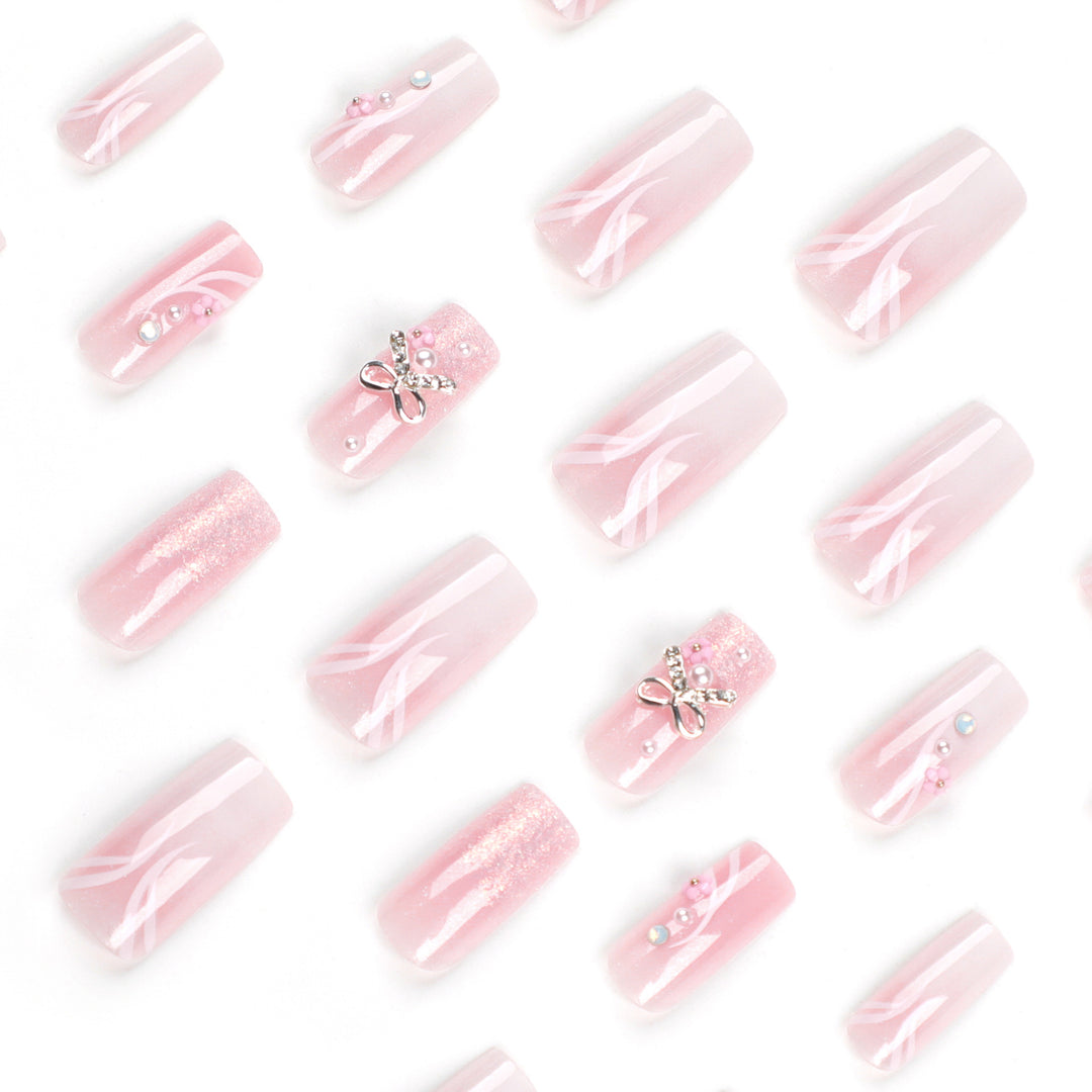 Artistic acrylic nails with elegant jewelry accents Stornfield