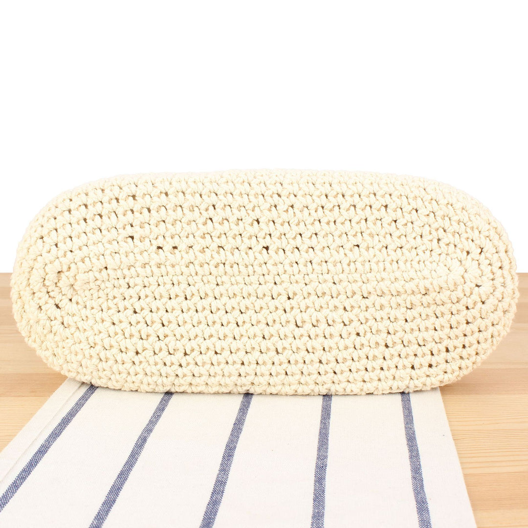 Macrame Crossbody Bag with Sturdy Leather Handle Stornfield