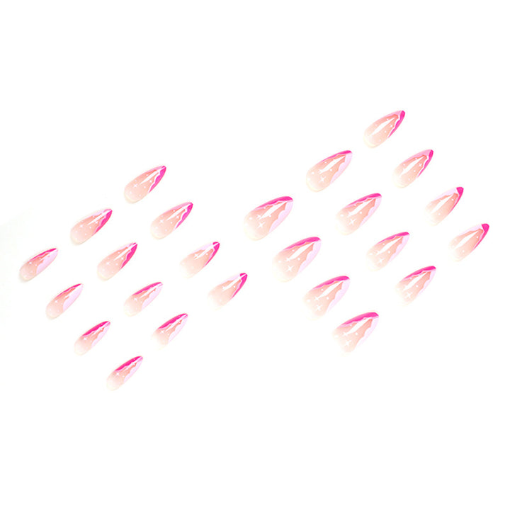 Artificial nail extensions with elegant glitter accent Stornfield