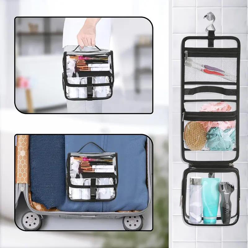 Cosmetic organizer with transparent design and practical hook Stornfield