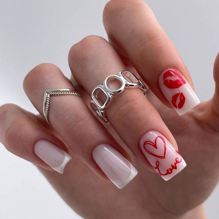 Romantic Love-Themed Nail Art Extensions Stornfield
