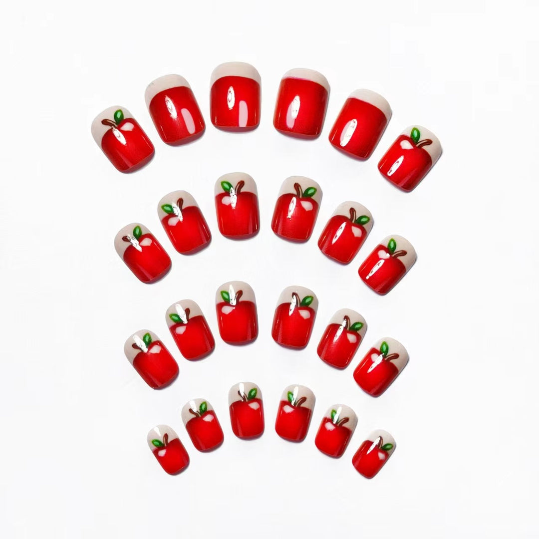 Artificial nails with playful apple motif Stornfield