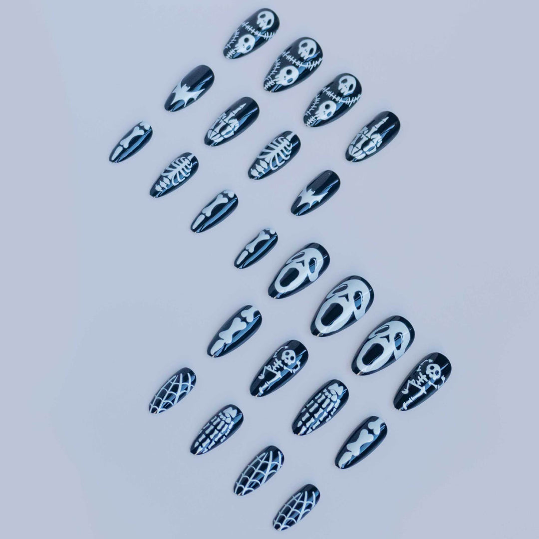 Gothic-Themed Press-On Nail Art Set Stornfield 1790727346