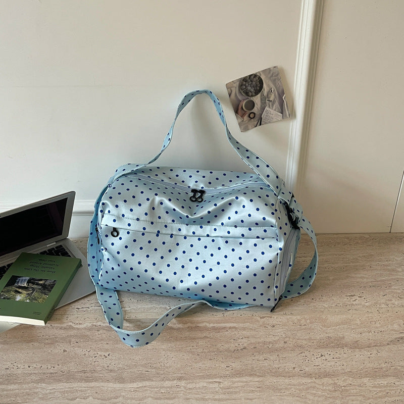Stylish Polka Dot Travel Duffel