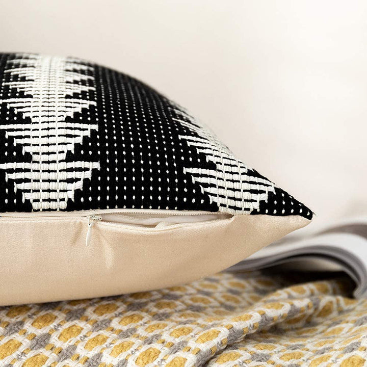 Handwoven Decorative Pillowcase with Geometric Ethno Pattern Stornfield