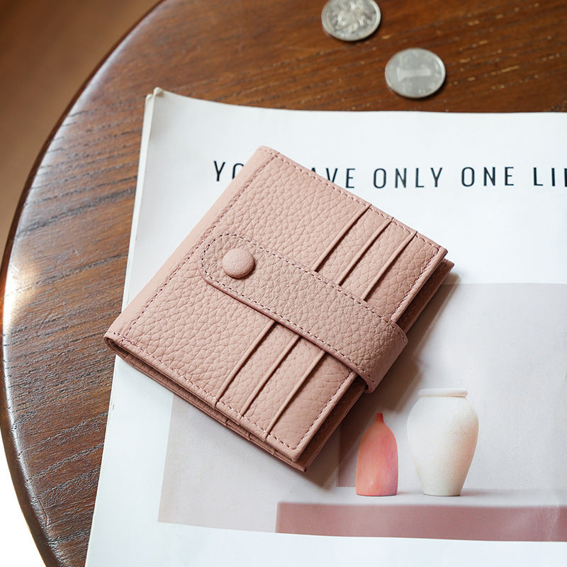 Textured Leather Bi-Fold Wallet