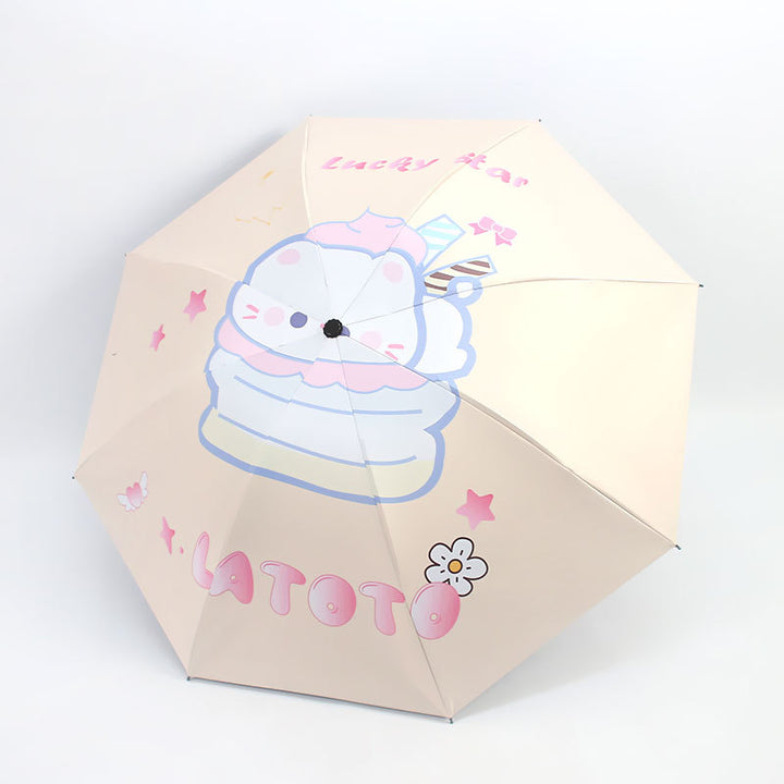 Women Folding Umbrella with Cute Animal Design Stornfield