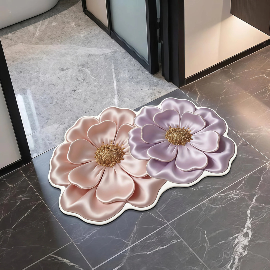 Luxurious Floral Pattern Bath Mat