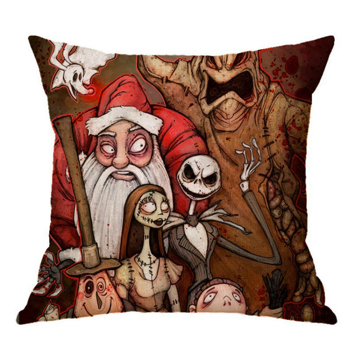 Artistic Halloween-Themed Decorative Throw Pillow