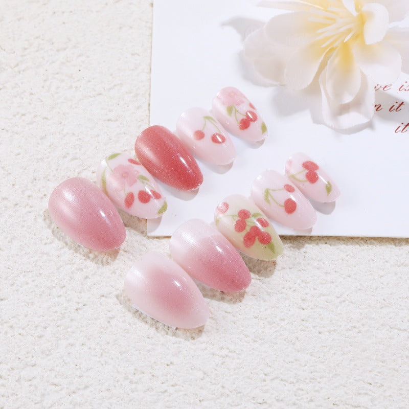 Creative Nail Art Set with Cherry Design Stornfield