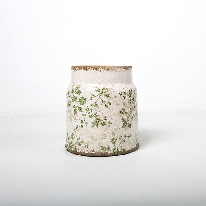 Decorative flower pot with floral decoration Stornfield