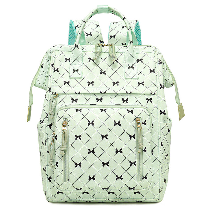 Stylish Bow-Printed Backpack Stornfield