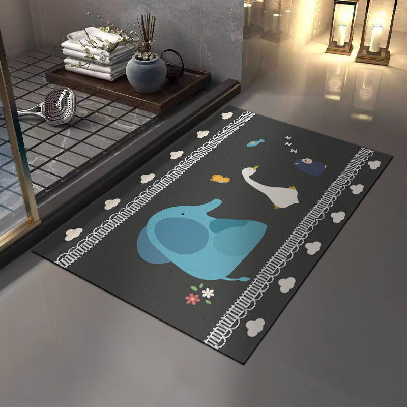 Playful Animal-Themed Bath Mat