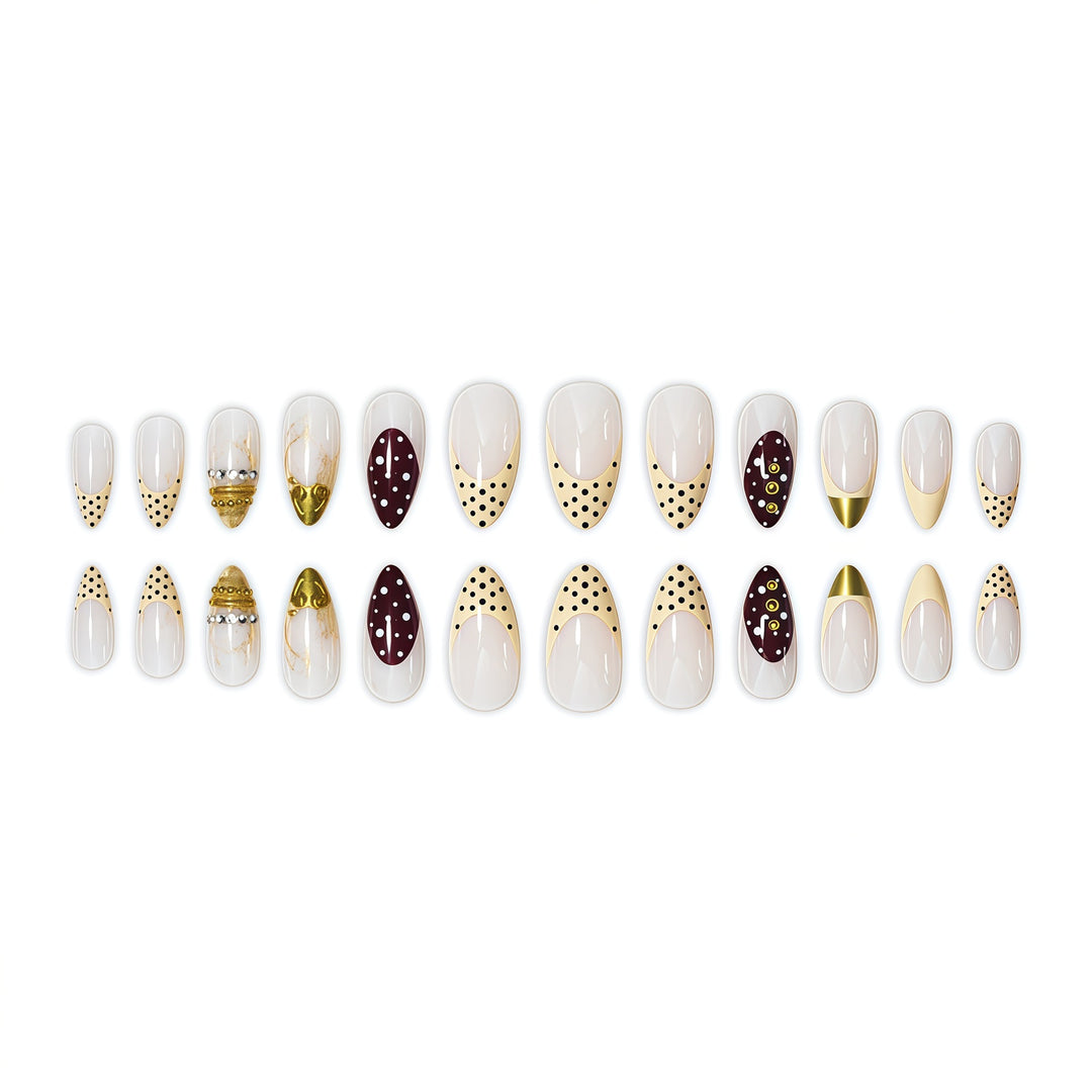 Decorative Stiletto Press-On Nail Art Extensions Stornfield