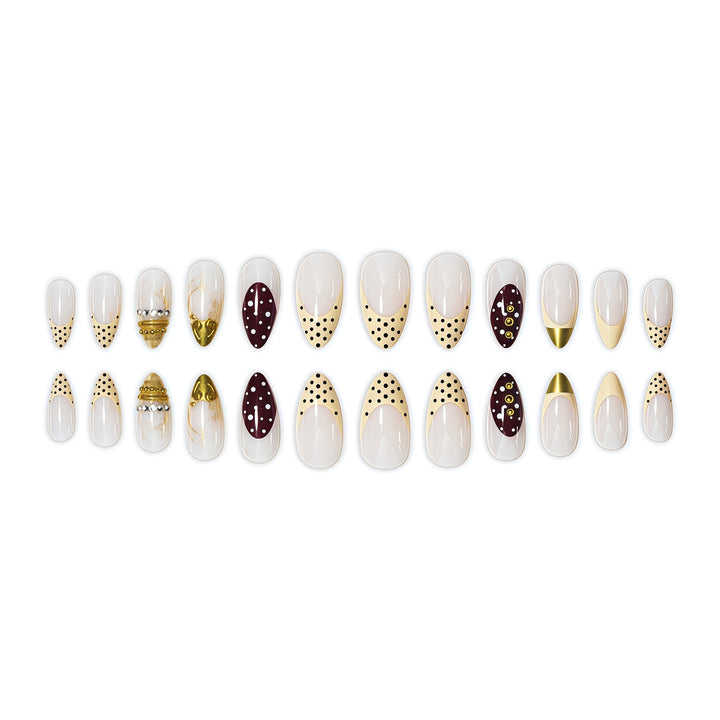 Decorative Stiletto Press-On Nail Art Extensions Stornfield