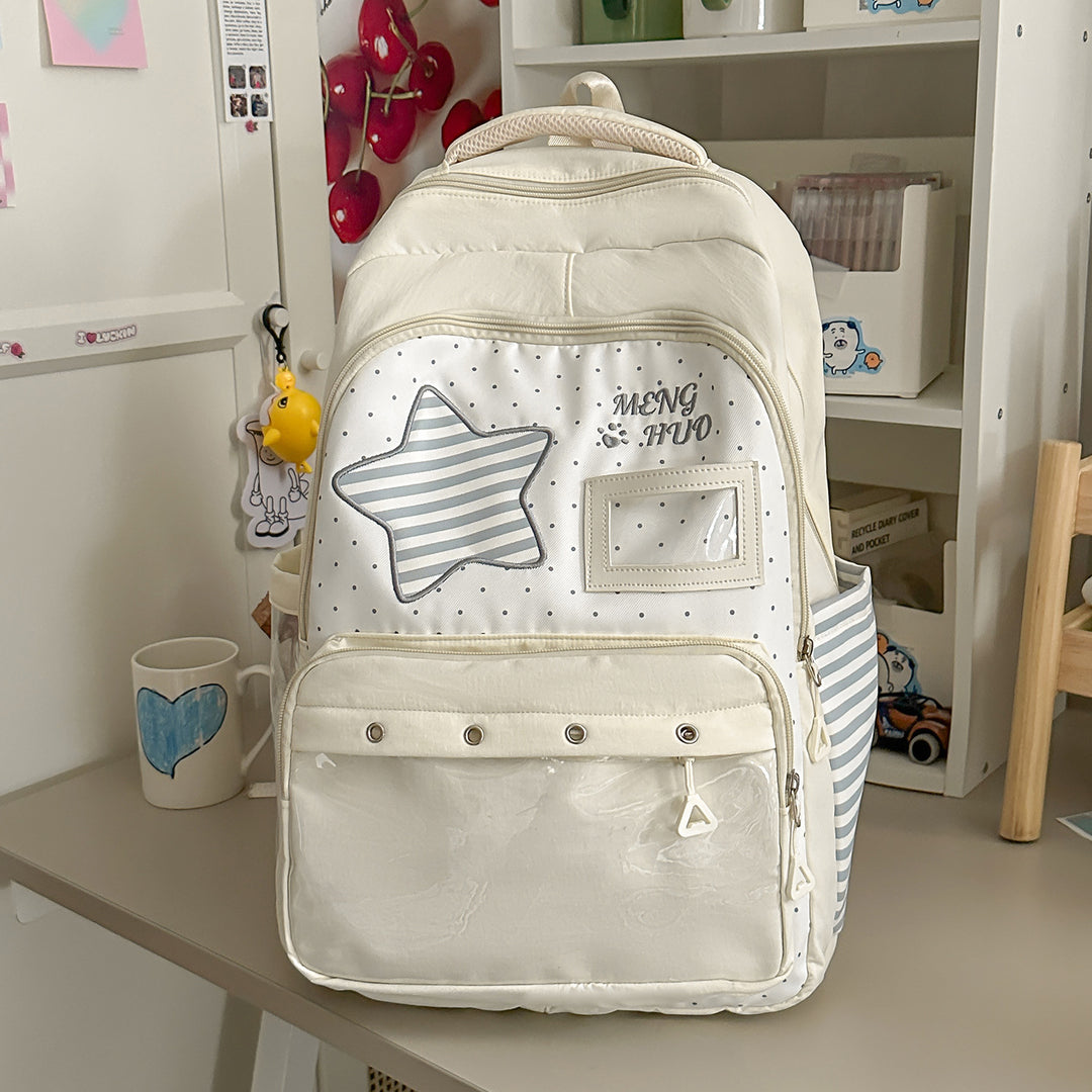 Playful Star-Embellished School Backpack Stornfield