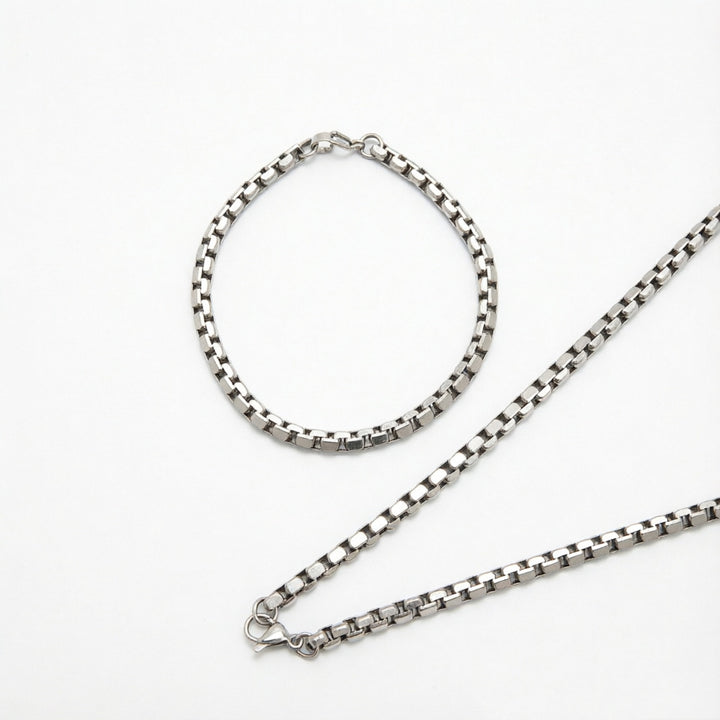 Stainless Steel Chain Necklace and Bracelet Set Stornfield