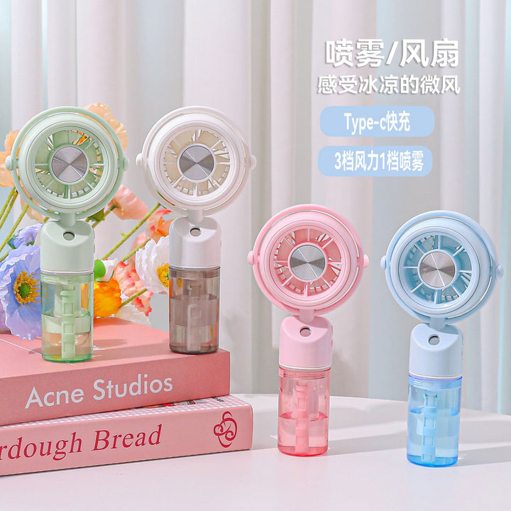 Ladies portable mini fan with integrated misting function Stornfield