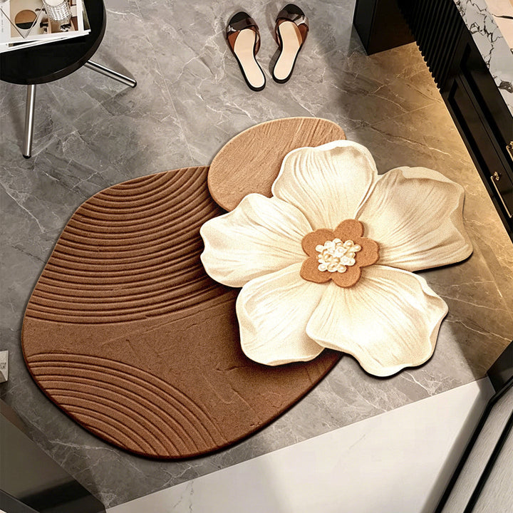 Luxurious Floral Pattern Bath Mat