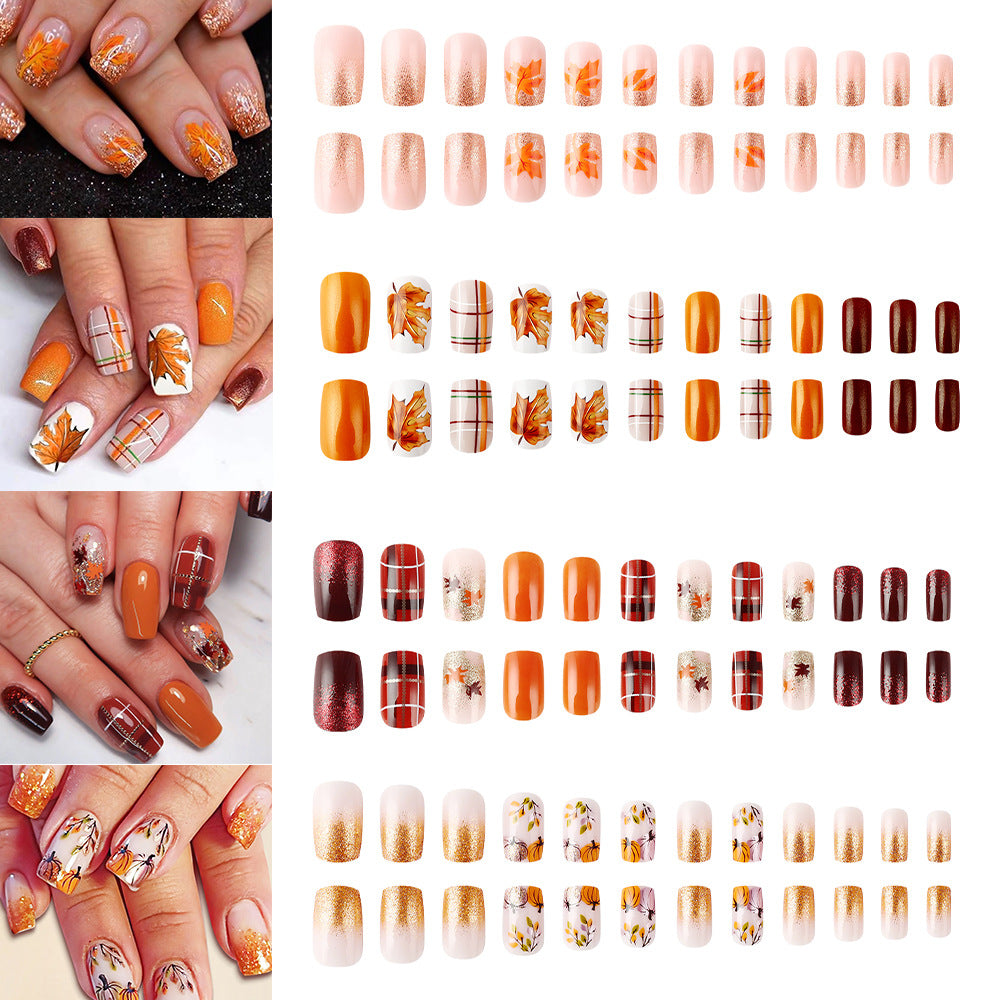 Autumn-Inspired Glitter Nail Art Set Stornfield
