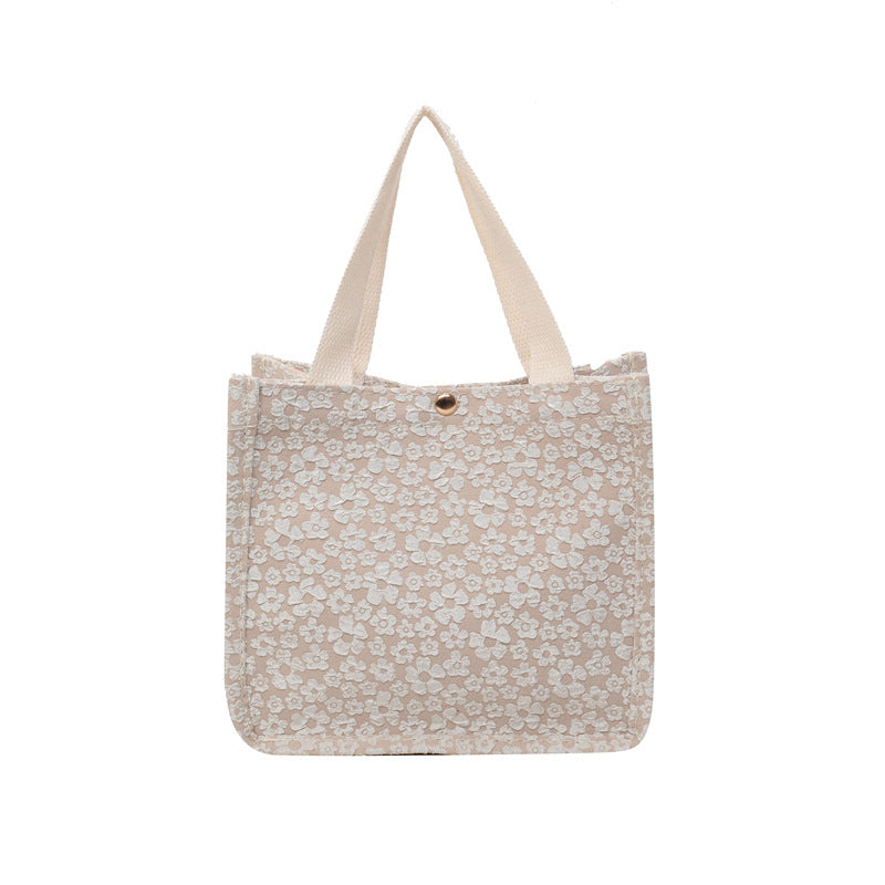 Floral Print Fabric Shoulder Bag