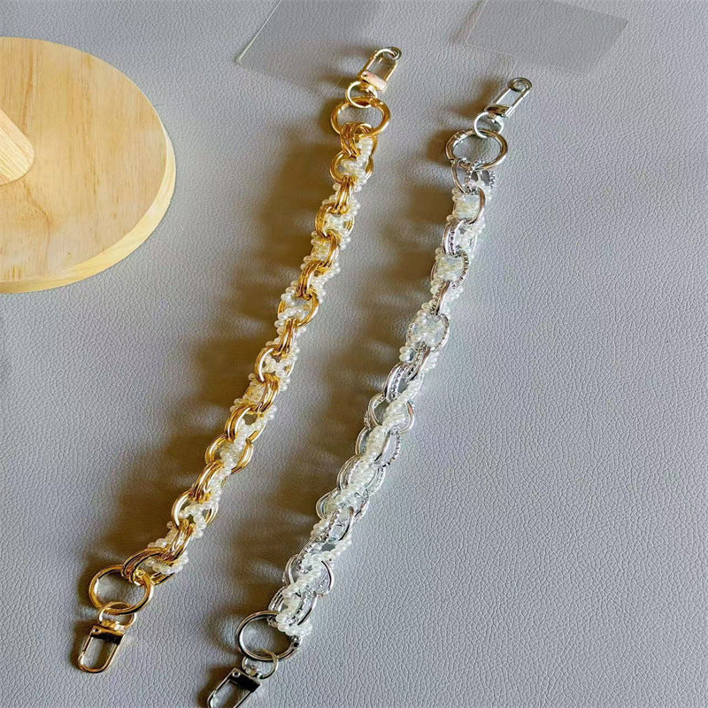 Elegant Pearl-Accented Keychain Stornfield