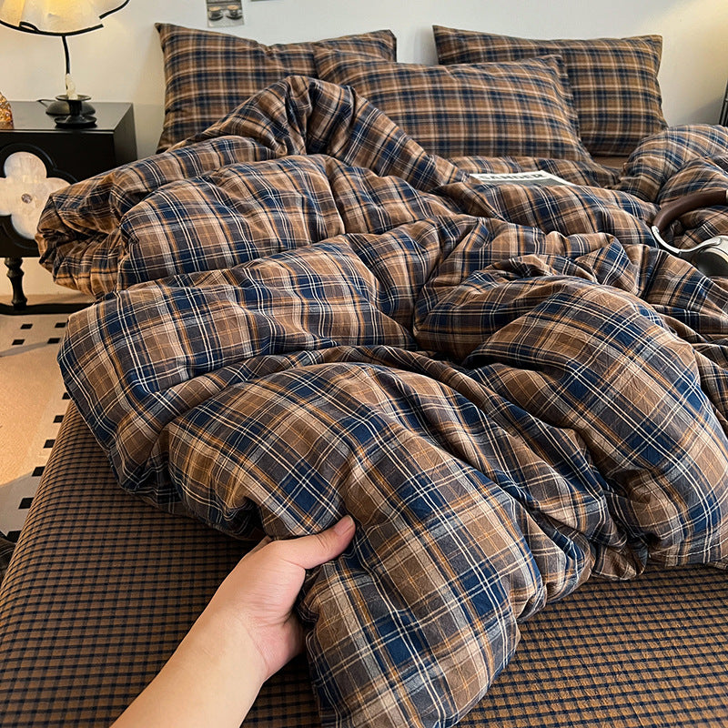 Cozy Checked Duvet Cover Set