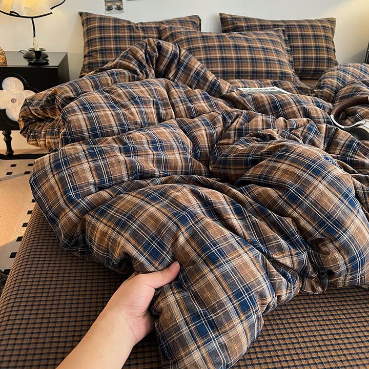 Cozy Checked Duvet Cover Set