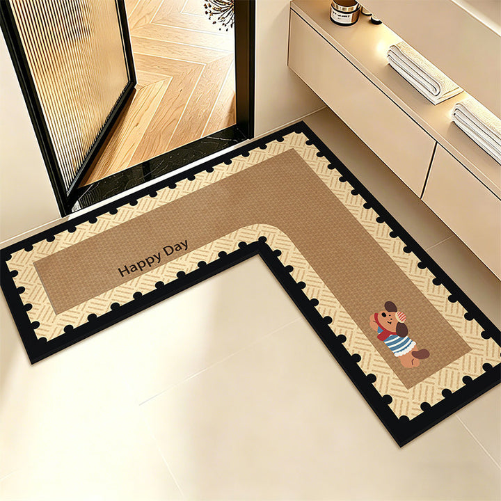 L-Shaped Hello Kitty Kitchen Mat