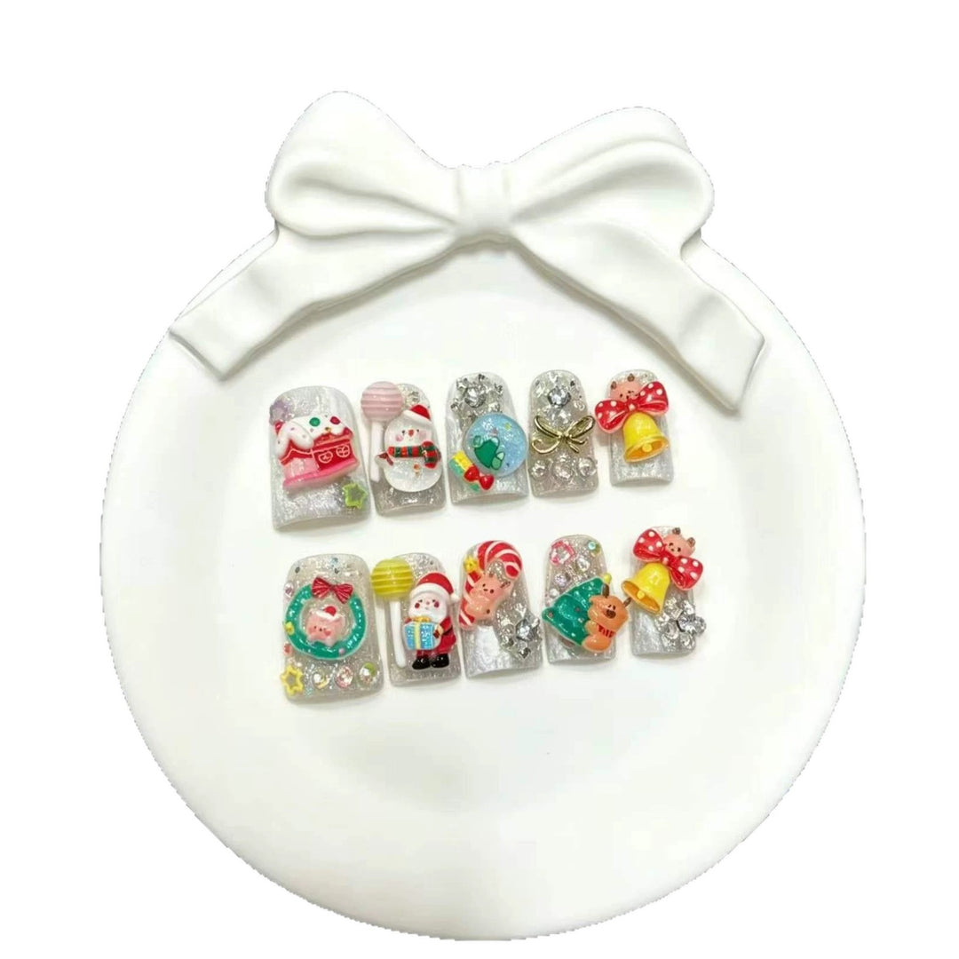 Decorative Holiday-Themed Press-On Nail Art Set